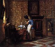 Pieter de Hooch Interior with Figures Sweden oil painting artist